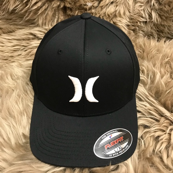 Hurley Men/'s One and Only Flex Fit Stretch Fitted Hat Cap Black